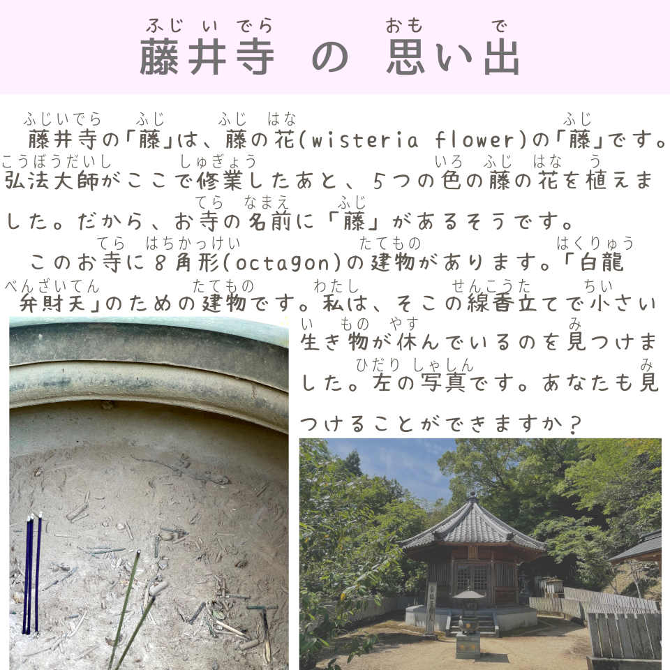 ふじいでらのおもいで - Memories of Fujiidera Temple